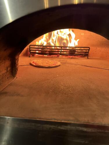 Pizza in oven